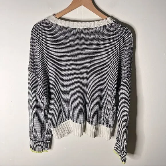 Kerri Rosenthal Blue and White Striped Sweater Silk/Linen Blend size Medium - Picture 8 of 11